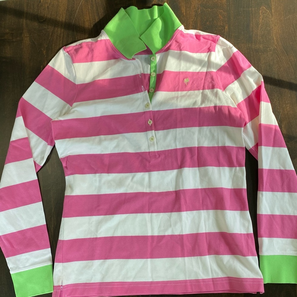 Lilly Pulitzer LS Collared Shirt Size L